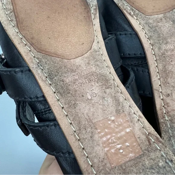 Miu Miu Ribbon Strap Mary Jane Leather Ballet Flats - Picture 12 of 12